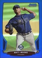 2013 Bowman Chrome Blue Refractors #6 Matt Moore (15-BB4-MLBRAYS)