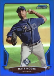 2013 Bowman Chrome Blue Refractors #6 Matt Moore (15-BB4-MLBRAYS)