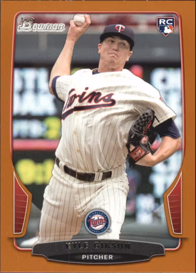 2013 Bowman Draft Orange #22 Kyle Gibson (15-BB4-MLBTWINS) (2)