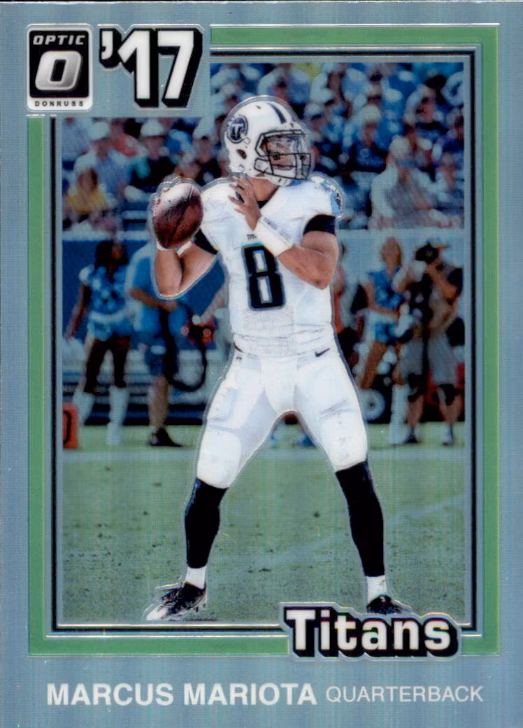 2017 Donruss Optic ''81 Tribute Holo #29 Marcus Mariota (25-BB4-NFLTITANS)