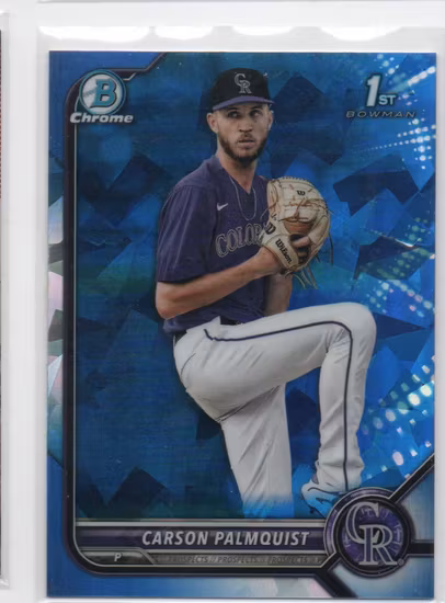 2022 Bowman Chrome Draft Sapphire #BDC31 Carson Palmquist (15-AA5-MLBROCKIES)