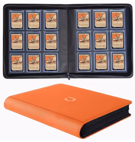TOPLOADER BINDER FÖR 288 KORT * PREMIUM - ORANGE*