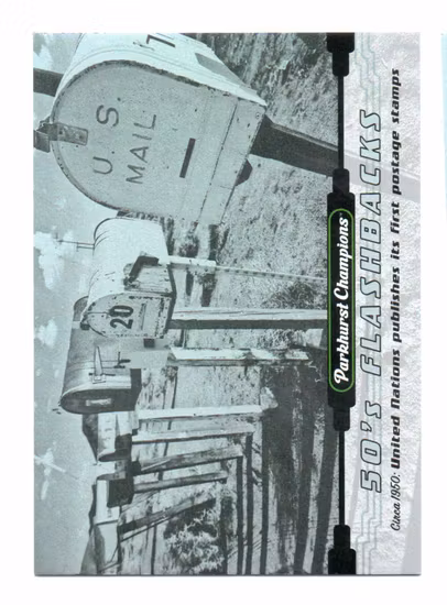 2022-23 Parkhurst Champions 50s Flashbacks #FB10 United Nations Publishes Stamps (12-AA15-OTHERS)