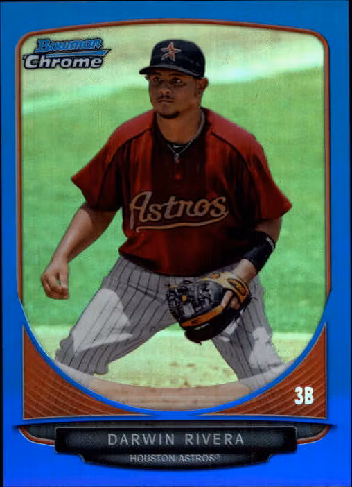 2013 Bowman Chrome Prospects Blue Refractors #BCP20 Darwin Rivera (25-CC9-MLBASTROS)