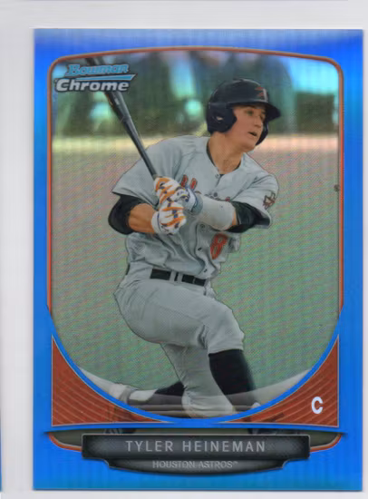 2013 Bowman Chrome Prospects Blue Refractors #BCP56 Tyler Heineman (20-CC9-MLBASTROS)