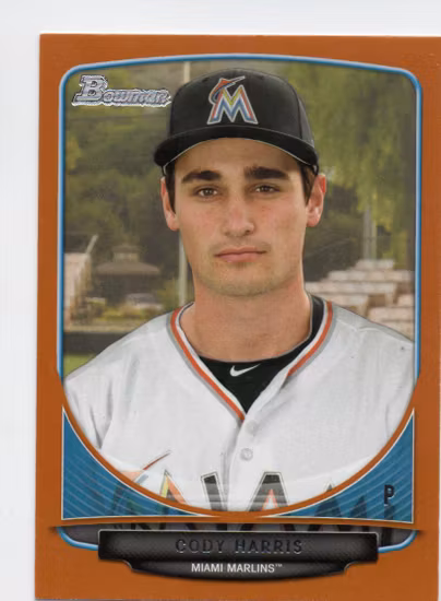 2013 Bowman Draft Draft Picks Orange #BDPP110 Cody Harris (12-CC10-MLBMARLINS)