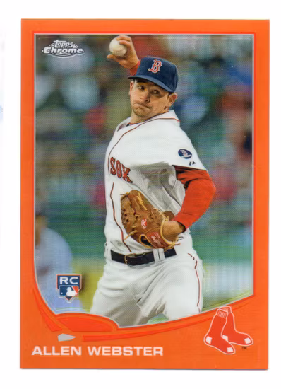 2013 Topps Chrome Orange Refractors #112 Allen Webster (20-CC9-MLBREDSOX)