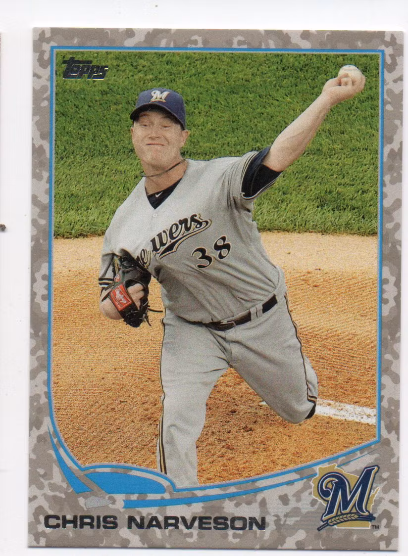 2013 Topps Update Camo #US297 Chris Narveson (30-CC10-MLBBREWERS)