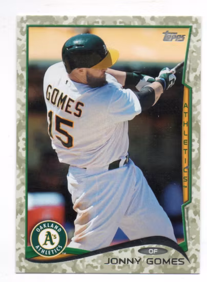 2014 Topps Update Camo #US327 Jonny Gomes (40-DD4-MLBATHLETICS)