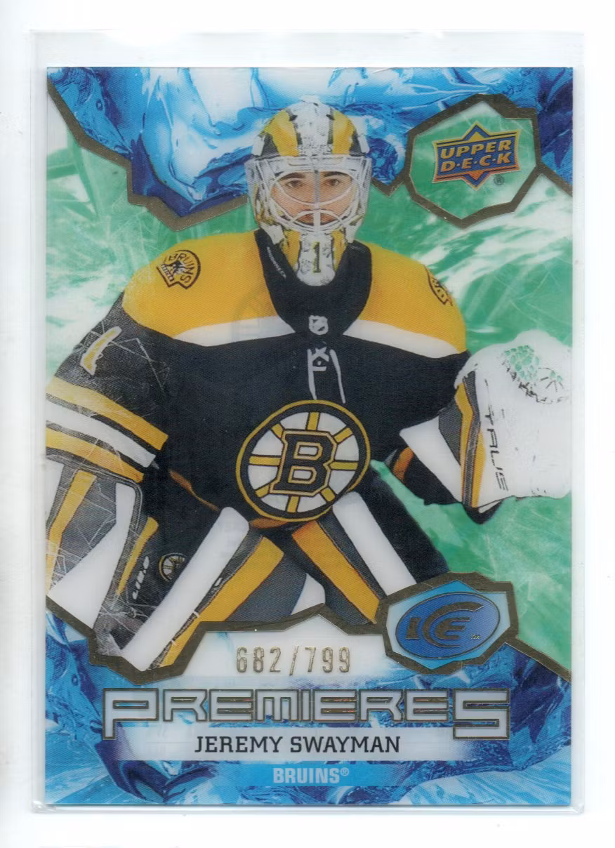 2021-22 Upper Deck Ice Green #232 Jeremy Swayman (80-DD5-NHLBRUINS) (ZEAH)