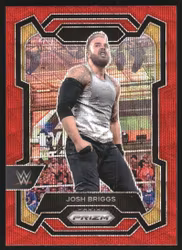 2024 Panini Prizm WWE Prizms Ruby Wave #166 Josh Briggs (25-CC9-WRESTLING)