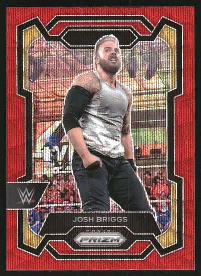 2024 Panini Prizm WWE Prizms Ruby Wave #166 Josh Briggs (25-CC9-WRESTLING)