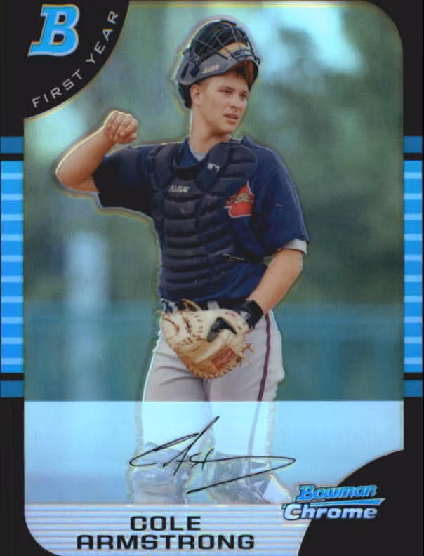 2005 Bowman Chrome Refractors #195 Cole Armstrong (15-DD8-MLBBRAVES)