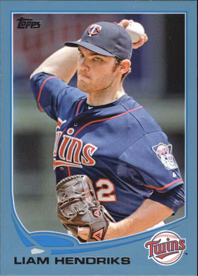 2013 Topps Wal-Mart Blue Border #590 Liam Hendriks (12-DD8-MLBTWINS)