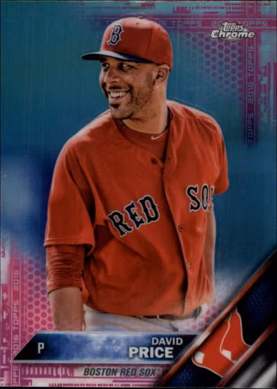 2016 Topps Chrome Pink Refractors #107 David Price (15-DD8-MLBREDSOX)