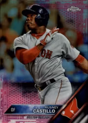 2016 Topps Chrome Pink Refractors #127 Rusney Castillo (15-DD8-MLBREDSOX)