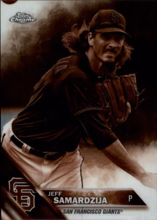 2016 Topps Chrome Sepia Refractors #136 Jeff Samardzija (15-DD8-MLBGIANTS)