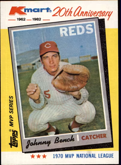 1982 K-Mart #18 Johnny Bench 70NL (10-DD7-MLBREDS)