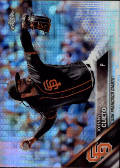 2016 Topps Chrome Prism Refractors #147 Johnny Cueto (15-DD11-MLBGIANTS)