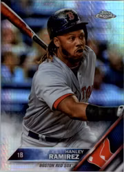 2016 Topps Chrome Prism Refractors #180 Hanley Ramirez (15-DD11-MLBREDSOX)