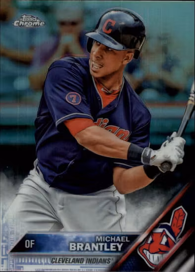 2016 Topps Chrome Refractors #34 Michael Brantley (10-DD11-MLBINDIANS)