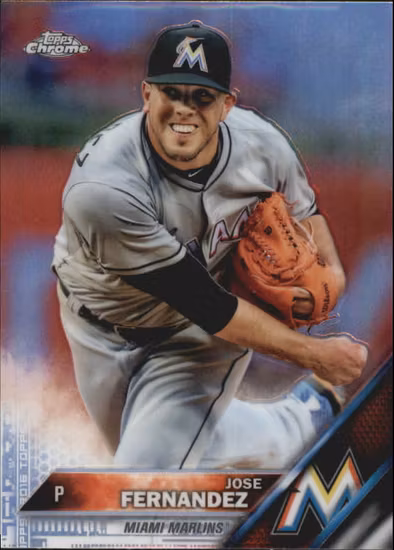 2016 Topps Chrome Refractors #197 Jose Fernandez (10-DD11-MLBMARLINS)