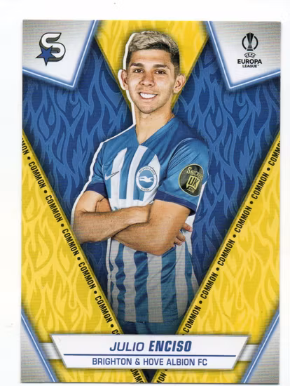 2023-24 Topps UEFA Club Competitions Superstars Yellow #35 Julio Enciso (10-EE8-SOCCERBRIGHTON)