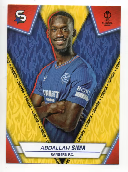 2023-24 Topps UEFA Club Competitions Superstars Yellow #125 Abdallah Sima (10-EE8-SOCCERRANGERS)