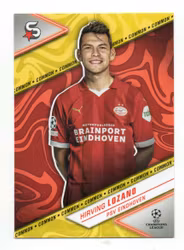 2023-24 Topps UEFA Club Competitions Superstars Yellow #190 Hirving Lozano (10-EE8-SOCCERPSVEINDHOVEN)