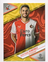 2023-24 Topps UEFA Club Competitions Superstars Yellow #78 Santiago Gimenez (10-EE5-SOCCERFEYENOORD)