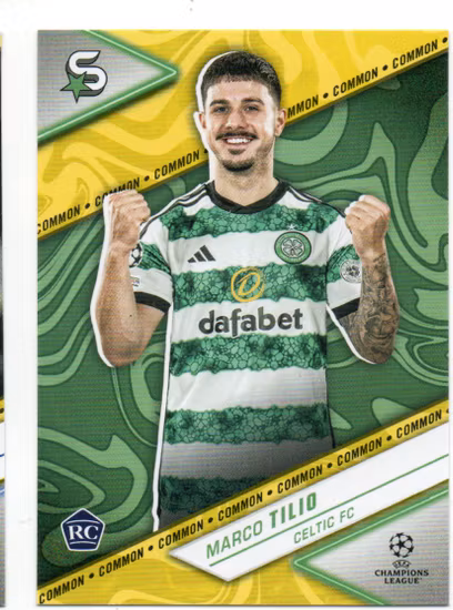 2023-24 Topps UEFA Club Competitions Superstars Yellow #42 Marco Tilio (10-EE5-SOCCERCELTIC)