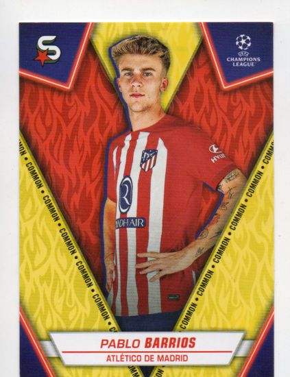 2023-24 Topps UEFA Club Competitions Superstars Yellow #22 Pablo Barrios (10-EE8-SOCCERATLETICOMADRID)