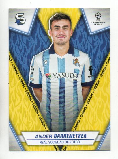 2023-24 Topps UEFA Club Competitions Superstars Yellow #143 Ander Barrenetxea (10-EE8-SOCCERREALSOCIEDAD)