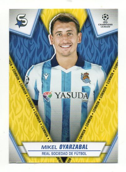 2023-24 Topps UEFA Club Competitions Superstars Yellow #165 Mikel Oyarzabal (10-EE8-SOCCERREALSOCIEDAD)