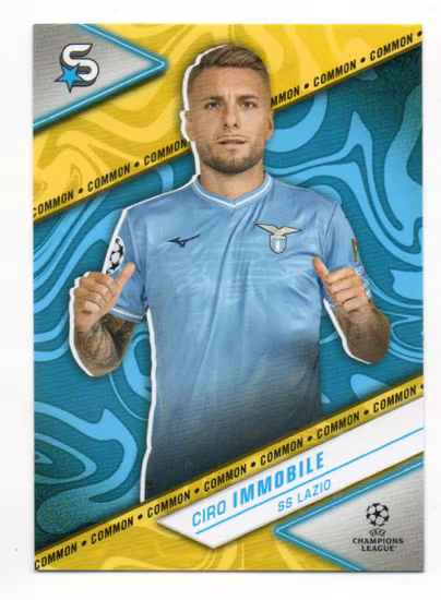 2023-24 Topps UEFA Club Competitions Superstars Yellow #153 Ciro Immobile (12-EE5-SOCCERLAZIO)