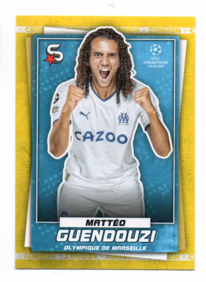 2022-23 Topps UEFA Superstars Common Yellow #137 Matteo Guendouzi (10-EE9-SOCCERMARSEILLE)