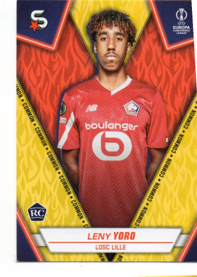 2023-24 Topps UEFA Club Competitions Superstars Yellow #174 Leny Yoro (10-EE8-SOCCERLILLE)