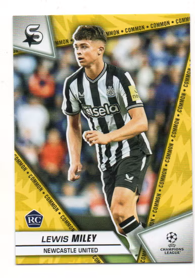 2023-24 Topps UEFA Club Competitions Superstars Yellow #104 Lewis Miley (12-EE5-SOCCERNEWCASTLE)