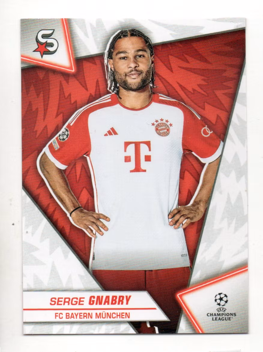 2023-24 Topps UEFA Club Competitions Superstars #56 Serge Gnabry (5-DD6-SOCCERBAYERNMUNCHEN)