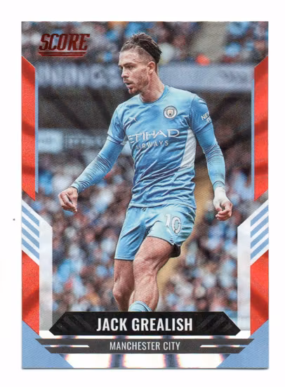 2021-22 Score FIFA Red Lava #180 Jack Grealish (20-FF10-SOCCERMANCHESTERCITY)