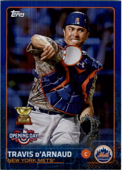2015 Topps Opening Day Blue Foil #35 Travis d'Arnaud (20-FF14-MLBMETS)