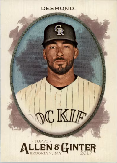 2017 Topps Allen and Ginter Hot Box Foil #84 Ian Desmond (12-FF14-MLBROCKIES)