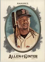 2017 Topps Allen and Ginter Hot Box Foil #340 Hanley Ramirez (12-FF14-MLBREDSOX)