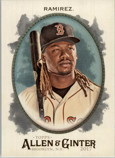 2017 Topps Allen and Ginter Hot Box Foil #340 Hanley Ramirez (12-FF14-MLBREDSOX)