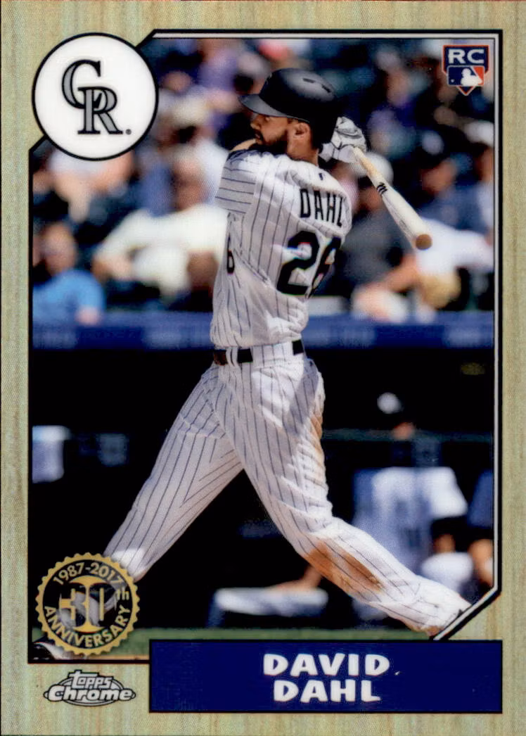 2017 Topps Chrome '87 Topps #87T24 David Dahl (15-FF14-MLBROCKIES)