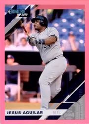 2019 Donruss Holo Pink #166 Jesus Aguilar (12-FF13-MLBBREWERS)