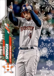 2020 Topps Walmart Holiday #HW124 George Springer (10-GG4-MLBASTROS)