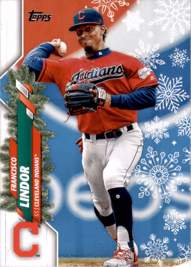 2020 Topps Walmart Holiday #HW152 Francisco Lindor (10-GG2-MLBINDIANS)