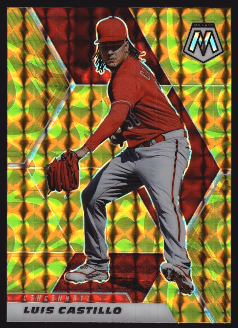2021 Panini Mosaic Mosaic Reactive Yellow #164 Luis Castillo (15-FF14-MLBREDS)