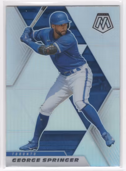 2021 Panini Mosaic Silver Prizm #142 George Springer (15-FF14-MLBBLUEJAYS)